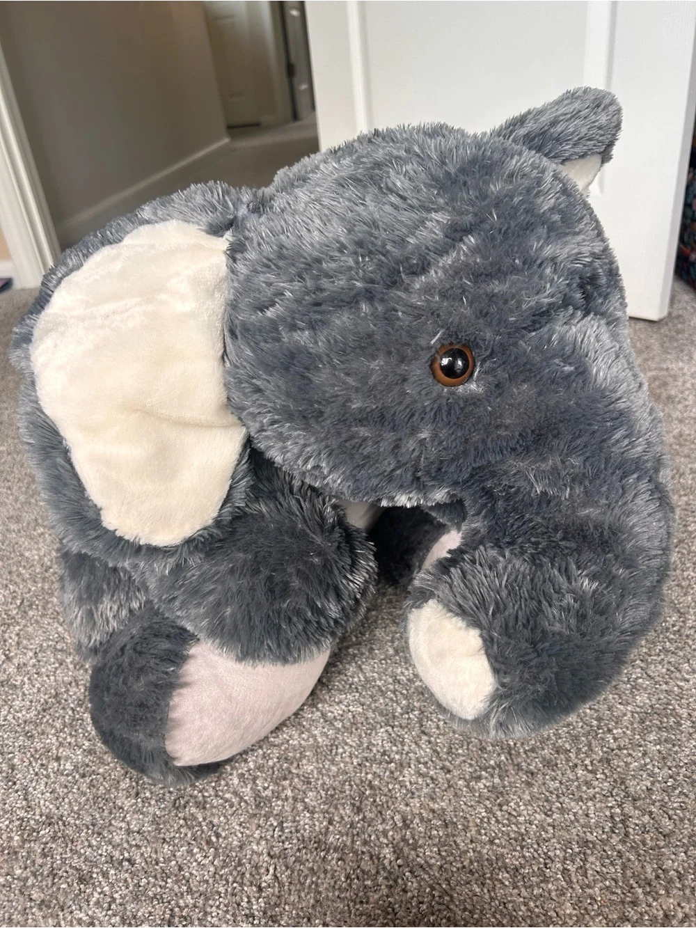 3 Foot Gray Plush Elephant Decorative Pillow Buddy